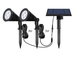 Juego de 2 focos solares conectados 400LM FAMILY SPIKY
