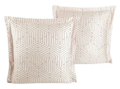 Juego de 2 fundas de almohada satén de algodón "Strada white"