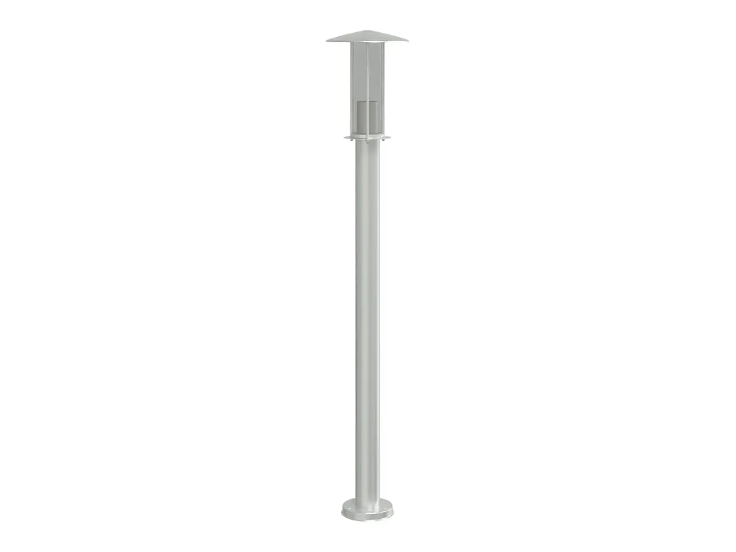 Juego de 3 lámparas de pie de exterior plateadas 100 cm acero inoxidable Plata 02_0042555