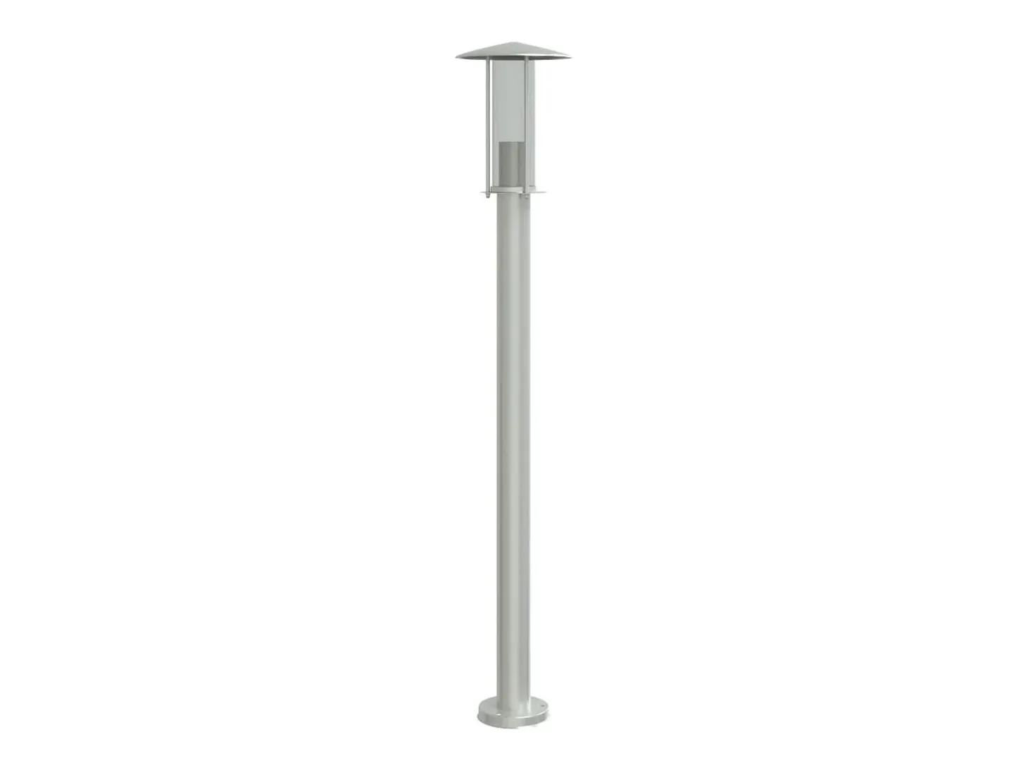 Juego de 3 lámparas de pie de exterior plateadas 100 cm acero inoxidable Plata 02_0042555