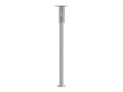 Juego de 3 lámparas de pie de exterior plateadas 100 cm acero inoxidable Plata 02_0042555