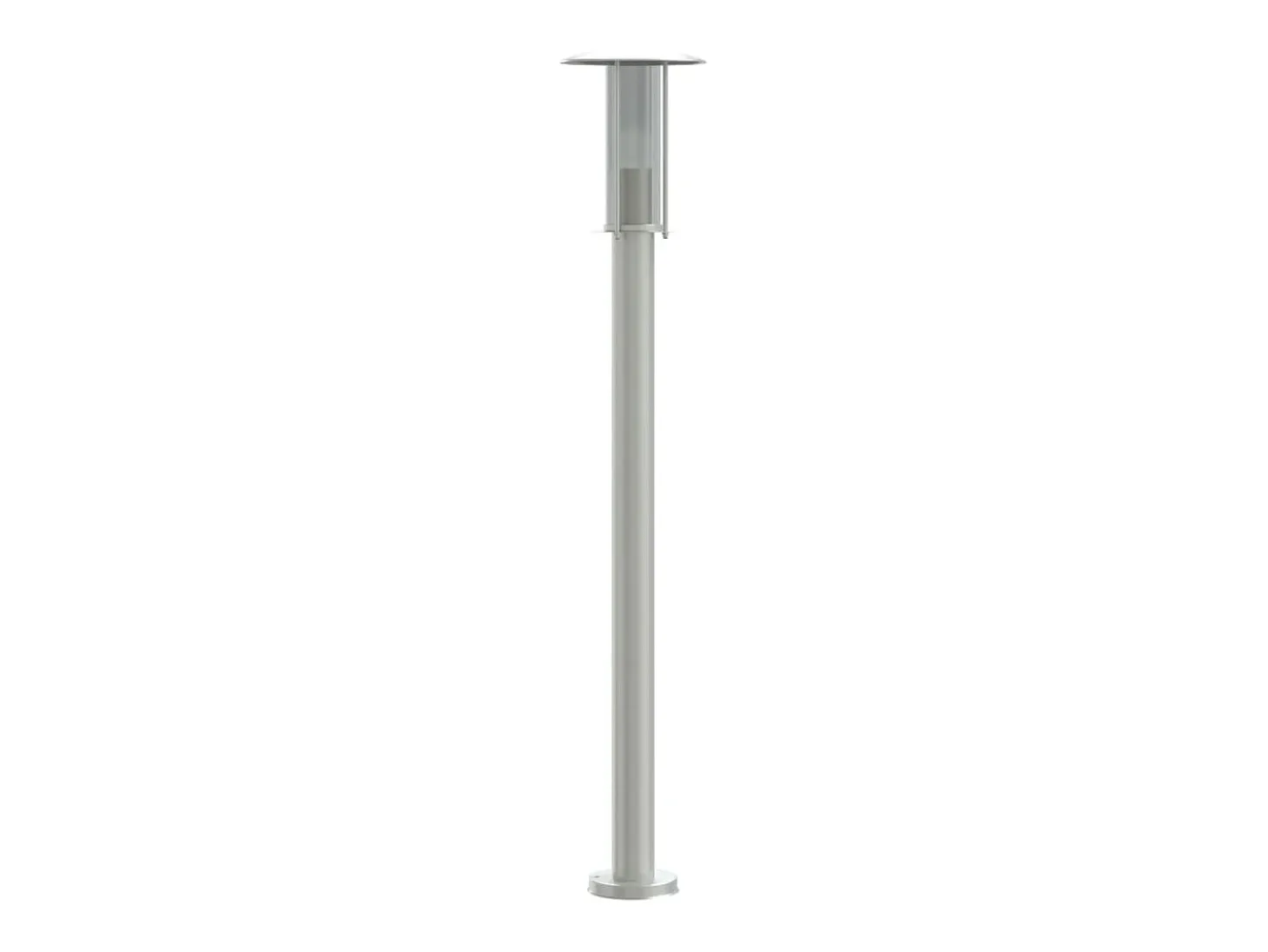 Juego de 3 lámparas de pie de exterior plateadas 100 cm acero inoxidable Plata 02_0042555