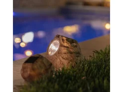 Juego de 3 rocas solares H14CM ROCKY BROWN