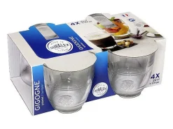 Juego de 4 Vasos Gigogne Duralex 22 cl - Recuerdos de la Infancia - Vidrio Templado Resistente - Fabricado en Francia