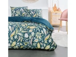 Juego de cama - 240 x 220 cm - algodón con estampado floral