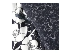 Juego de cama - 260 x 240 cm - Azul marino Estampado de flores