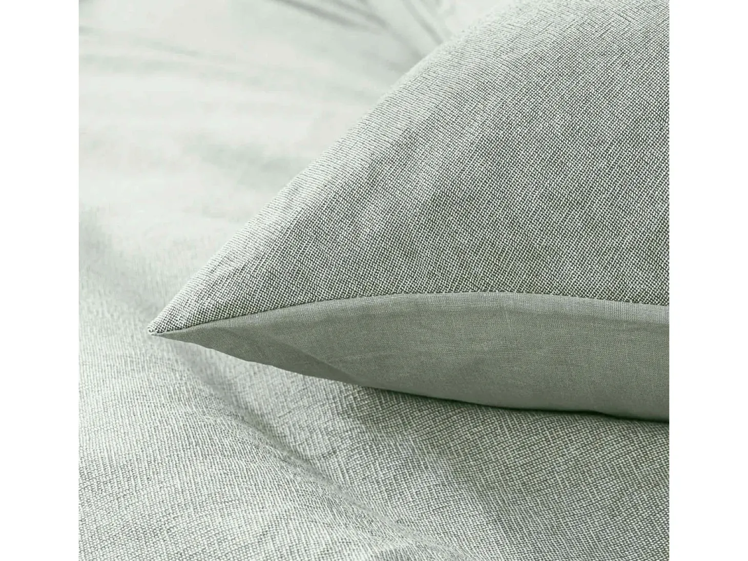 Juego de Cama 3 Piezas "Meline" 100% Algodón 240x220cm Salvia