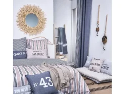 Juego de cama 220 x 240 cm - algodón estampado a rayas