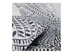 Juego de cama 260 x 240 cm - Blanco y negro