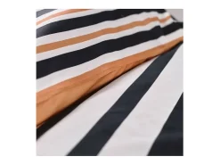Juego de cama 240 x 220 cm - Naranja, Blanco y Negro
