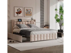 Juego de cama de 3 piezas, funda de almohada*2 (80x80), sábana ajustable (140x200) + funda nórdica (140x210), gris oscuro + gris claro, poliéster