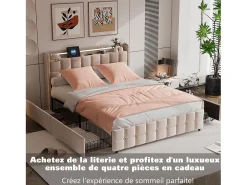 Juego de cama de 3 piezas, incluye 2 fundas de almohada (80 x 80 cm), 1 sábana bajera (140 x 200 cm) + 1 funda nórdica (140 x 210 cm), Blanco + Rosa, poliéster