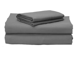 Juego de cama 80x190cm| PIKOLIN HOME| 100% Algodón| 4 piezas| Gris