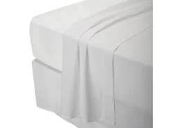Juego de cama 90x190cm| PIKOLIN HOME| 100% Algodón| 4 piezas| Blanco