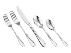Juego de Cubiertos SucceBuy Juego de Cubiertos de Acero Inoxidable de 65 Piezas, para 12 Personas, para Cocina.