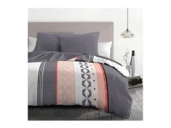 Juego de edredón de microfibra - 1 funda nórdica de 220 x 240 cm + 2 fundas de almohada de 63 x 63 cm - Azul
