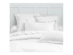 Juego de funda de edredón + 2FA 63x63cm de satén de algodón blanco