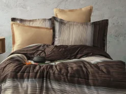 Juego de funda de edredón 240x220 cm+ 2 fundas de almohada 63x63cm de satén de algodón "Gerard"