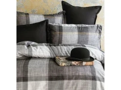Juego de funda de edredón 240x220 cm+ 2 fundas de almohada 63x63cm de satén de algodón "Dunloe"