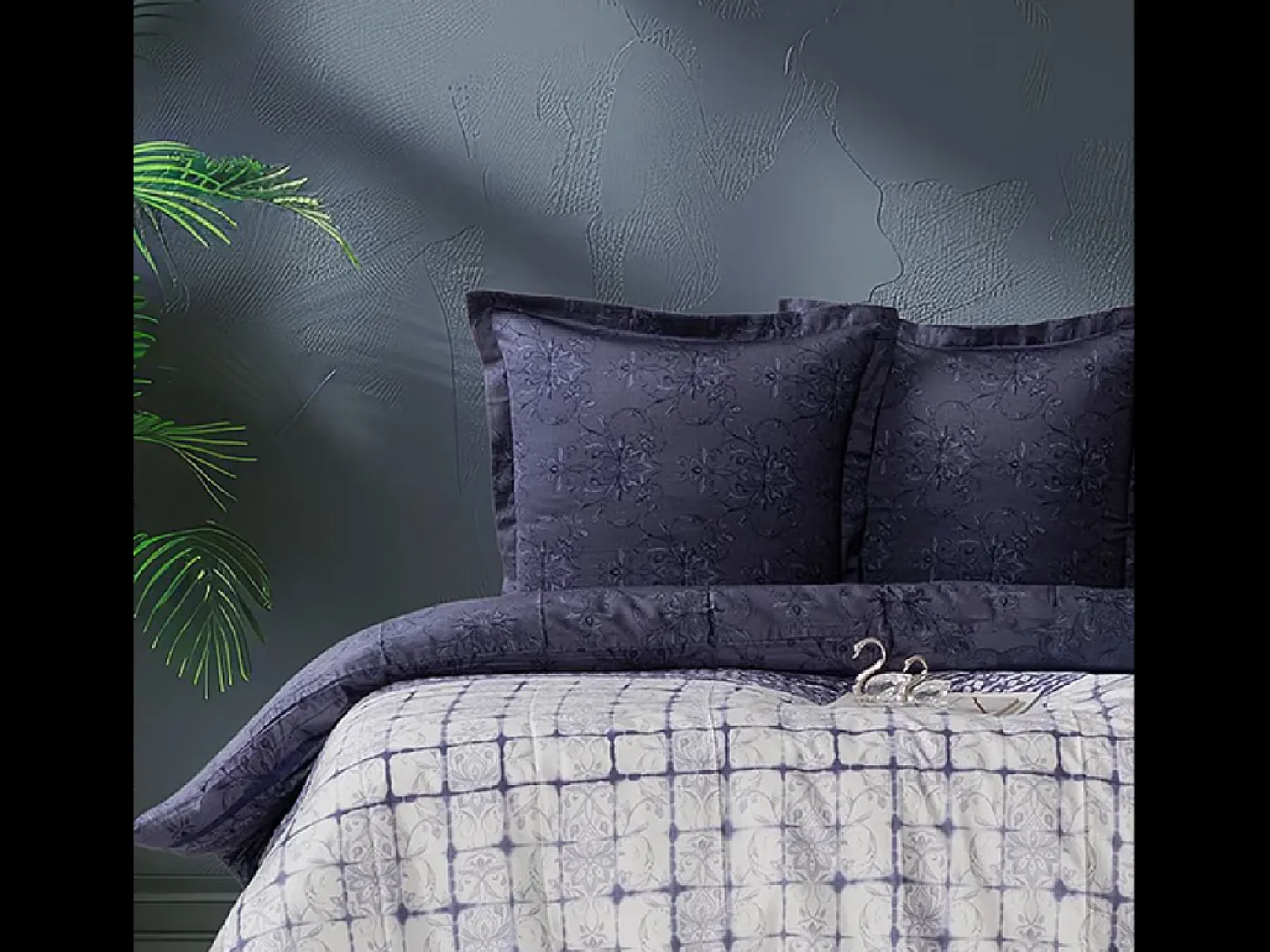 Juego de funda de edredón + funda de almohada satén de algodón "Melori"