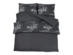 Juego de funda nórdica algodón negro 220x240 cm ES309016