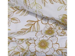 Juego de funda nórdica algodón blanco y marrón 140x200 cm ES930433
