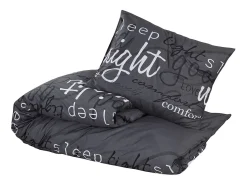 Juego de funda nórdica algodón negro 200x200 cm ES835235