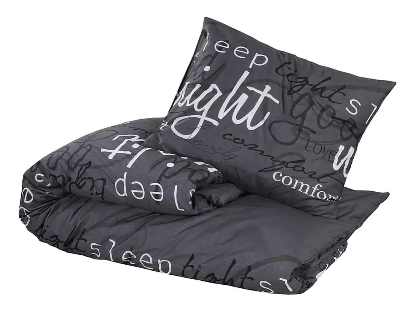 Juego de funda nórdica algodón negro 200x200 cm ES835235