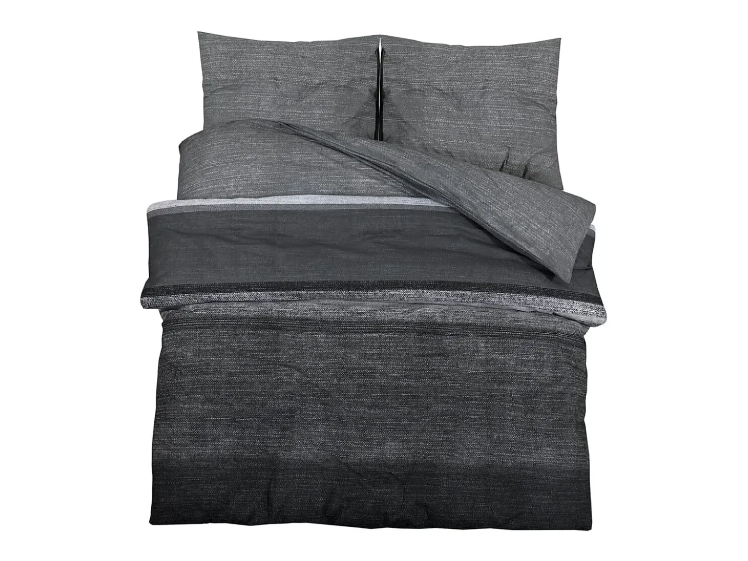 Juego de funda nórdica algodón gris oscuro 260x220 cm ES516684