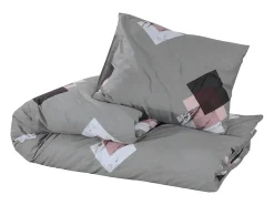 Juego de funda nórdica algodón gris 140x200 cm ES755368