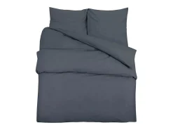 Juego de funda nórdica algodón gris antracita 220x240 cm ES298407
