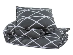 Juego de funda nórdica algodón gris 135x200 cm ES240107