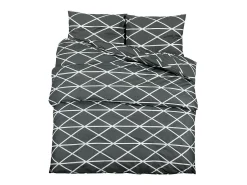 Juego de funda nórdica algodón gris 240x220 cm ES753755