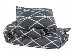 Juego de funda nórdica algodón gris 240x220 cm ES753755