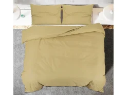 Juego de funda nórdica algodón gris taupe 135x200 cm ES232305