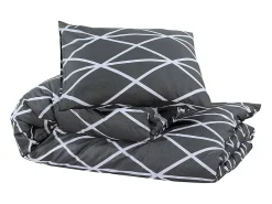 Juego de funda nórdica algodón gris 220x240 cm ES183315