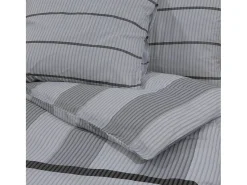 Juego de funda nórdica algodón gris 200x200 cm ES959442