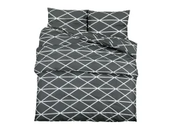Juego de funda nórdica algodón gris 200x220 cm ES947533