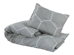 Juego de funda nórdica algodón gris 200x200 cm ES679455
