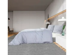 Juego de funda nórdica algodón gris 140x200 cm ES723578
