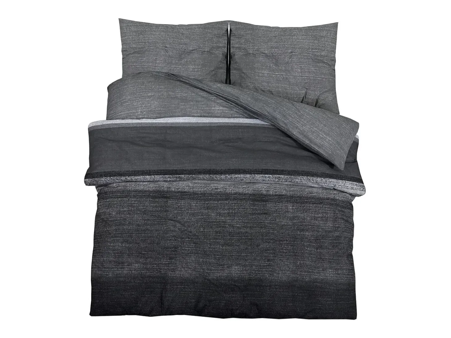 Juego de funda nórdica algodón gris oscuro 220x240 cm ES229172