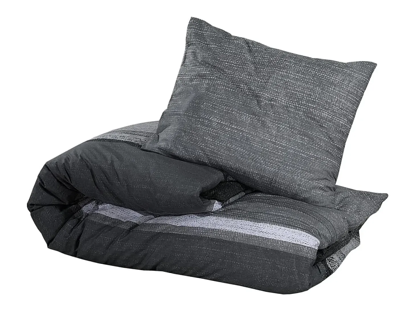 Juego de funda nórdica algodón gris oscuro 220x240 cm ES229172