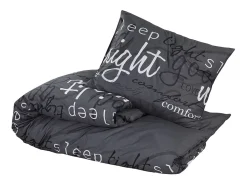 Juego de funda nórdica algodón negro 240x220 cm ES326464