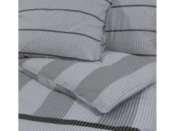 Juego de funda nórdica algodón gris 240x220 cm ES741615