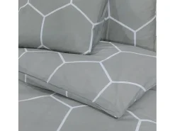 Juego de funda nórdica algodón gris 220x240 cm ES801984