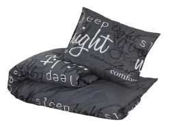 Juego de funda nórdica algodón negro 200x200 cm ES399923