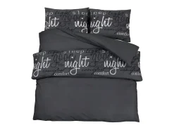 Juego de funda nórdica algodón negro 200x200 cm ES399923