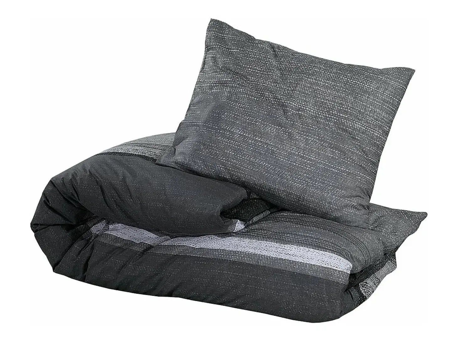 Juego de funda nórdica algodón gris oscuro 200x220 cm ES278096