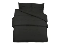 Juego de funda nórdica algodón negro 240x220 cm ES517820