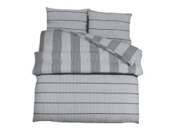 Juego de funda nórdica algodón gris 260x220 cm ES261025